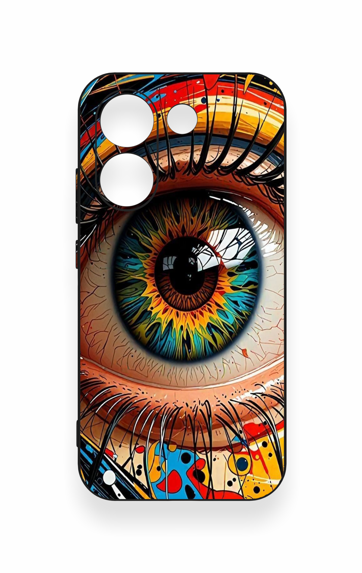 Poco X8 Pro Uyumlu Renkli Göz Bebeği Desenli Silikon Kılıf