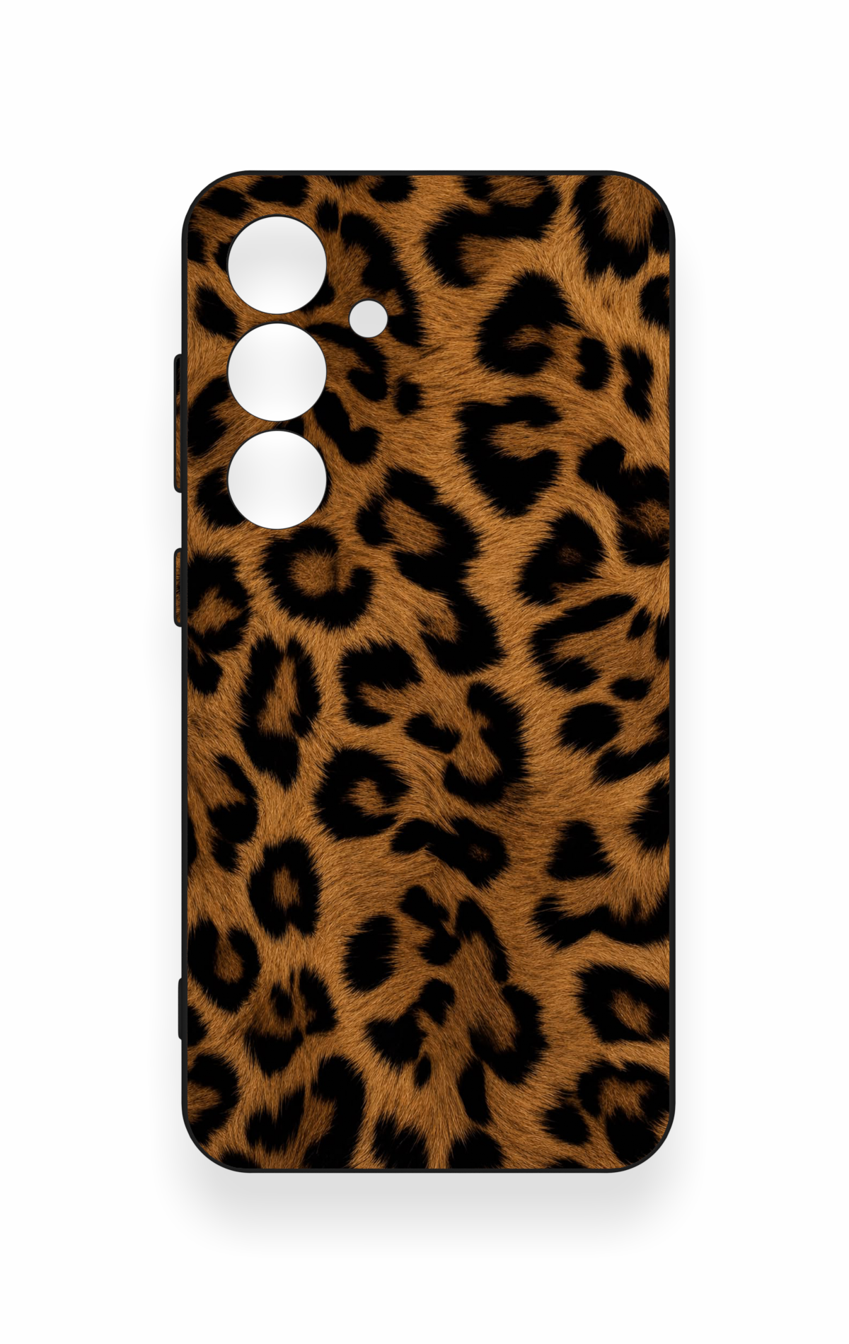 Samsung S24 Uyumlu Koyu Leopar Deri Desenli Silikon Kılıf