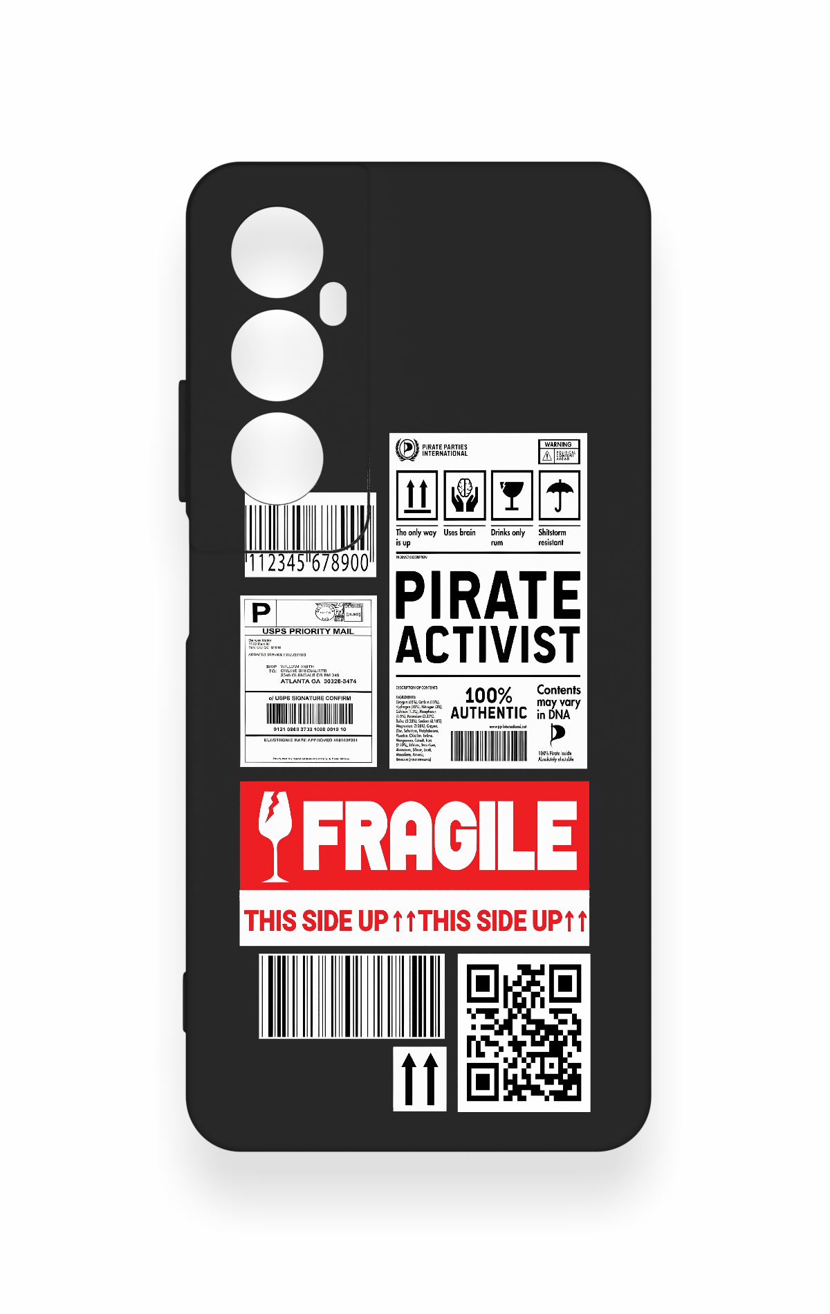 Realme C65 Uyumlu Fragile Desenli Silikon Kılıf