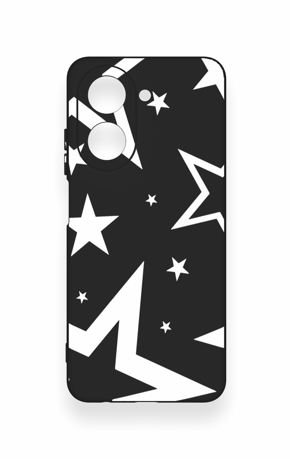 Redmi A5 Uyumlu Siyah Mega Star Desenli Silikon Kılıf