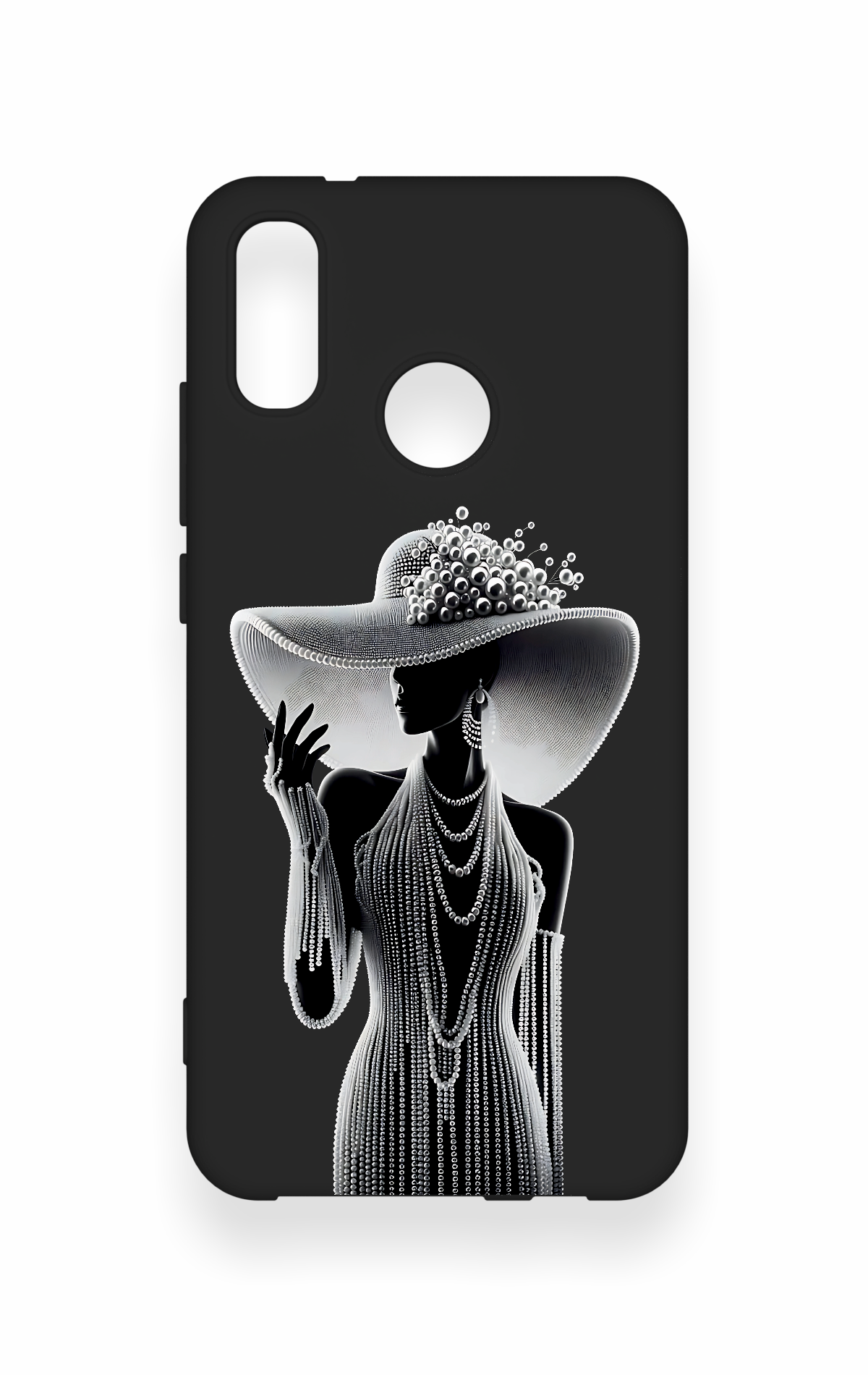 Huawei P20 Lite Uyumlu Lady Desenli Silikon Kılıf