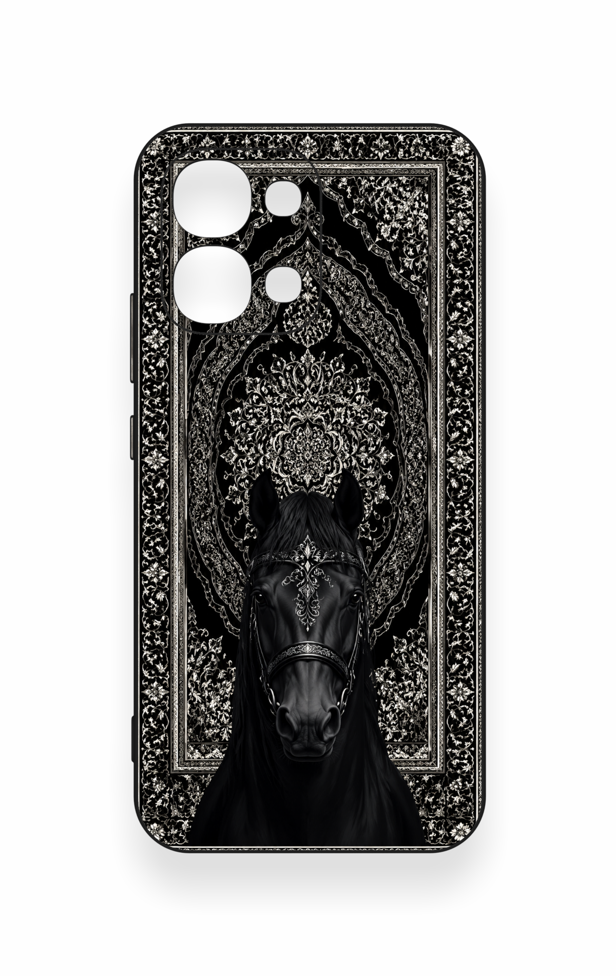 Oppo A6 Pro Uyumlu Etnik At Figürü Desenli Silikon Kılıf
