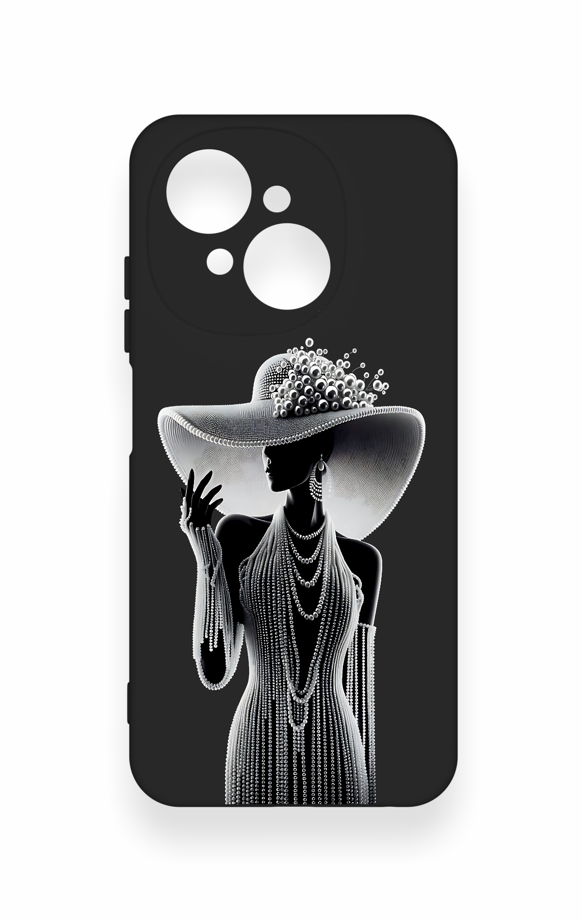 Tecno Spark Go1 Uyumlu Lady Desenli Silikon Kılıf
