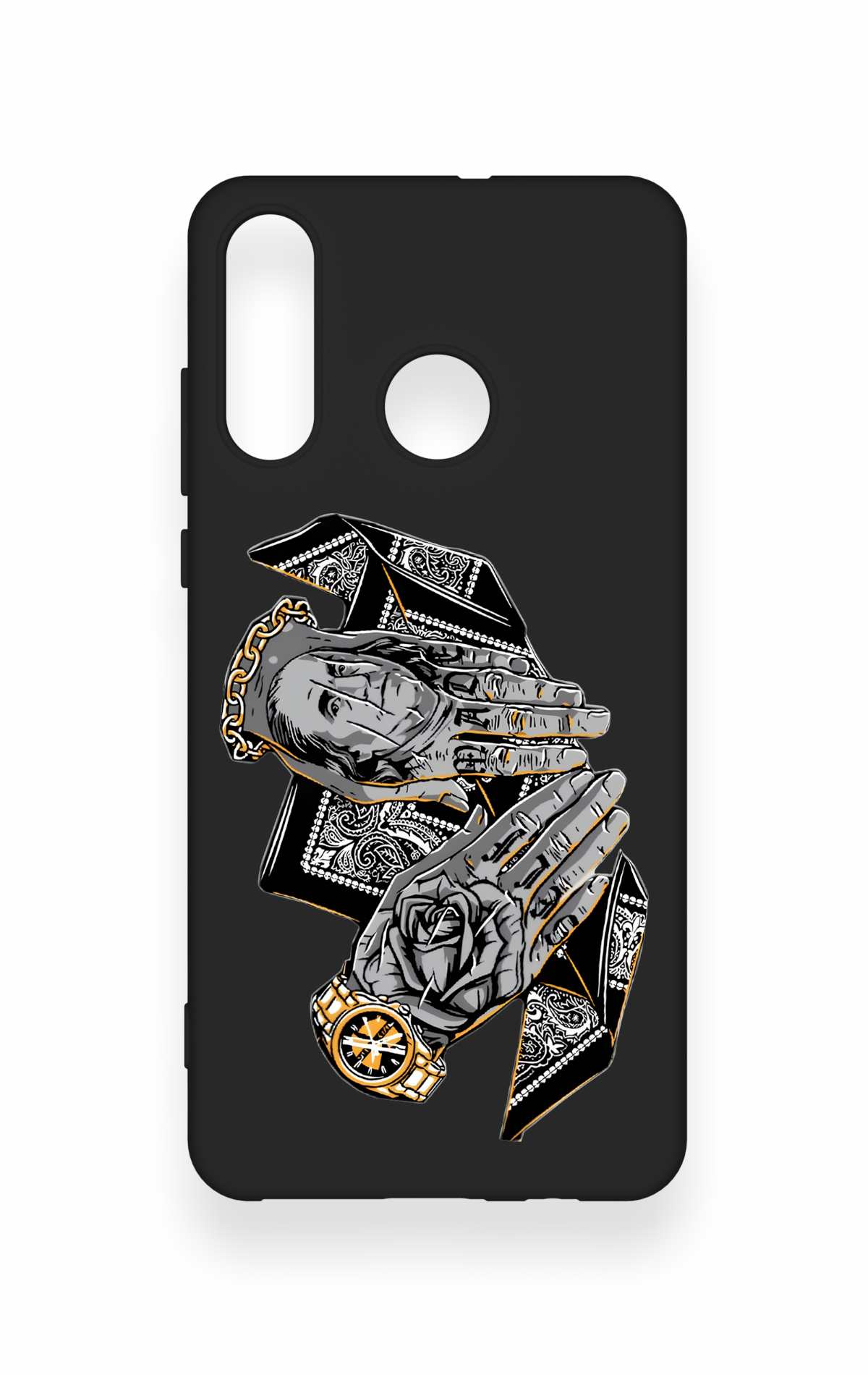 Huawei P30 Lite Uyumlu Self Made Desenli Silikon Kılıf
