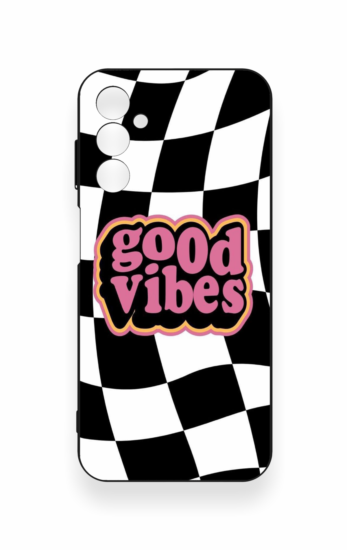 Samsung M14 Uyumlu Black Good Vibes Desenli Silikon Kılıf