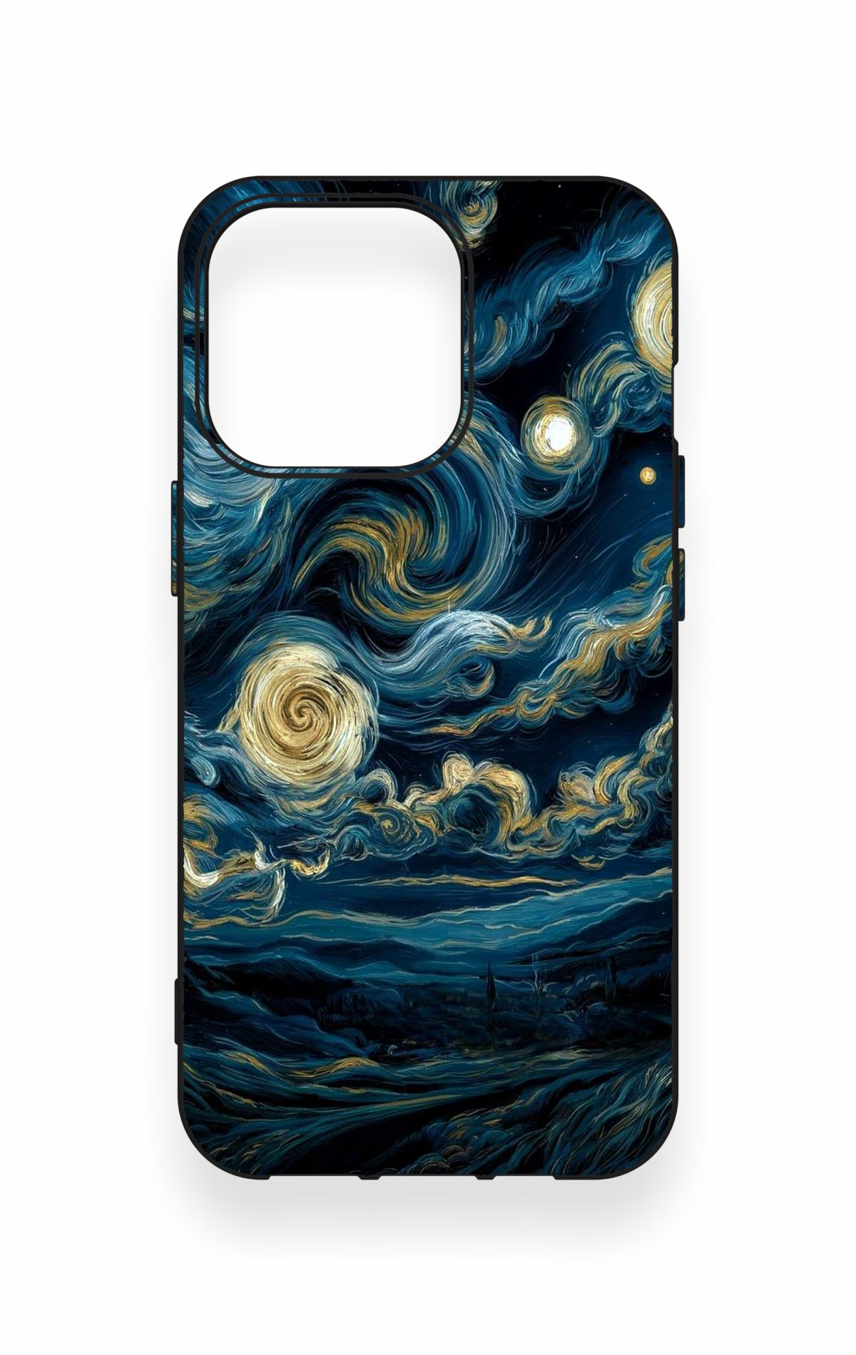 iPhone 13 Pro Uyumlu Yıldızlı Gece Desenli Silikon Kılıf