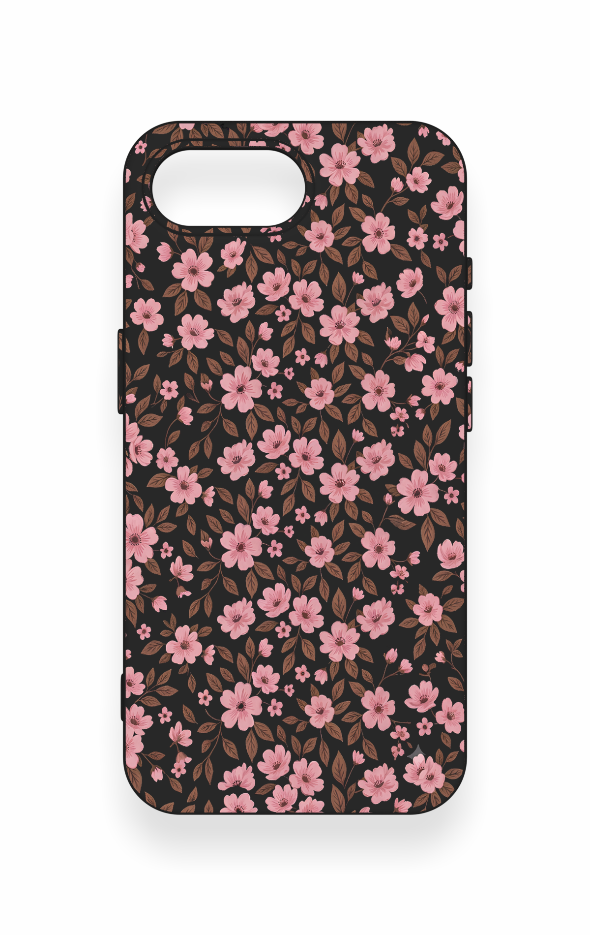 iPhone 16E Uyumlu Mini Pembe Çiçek Desenli Silikon Kılıf