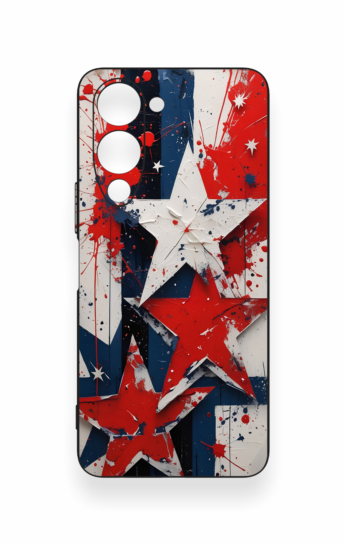 Vivo Y19 5G Uyumlu Star Flag Desenli Silikon Kılıf