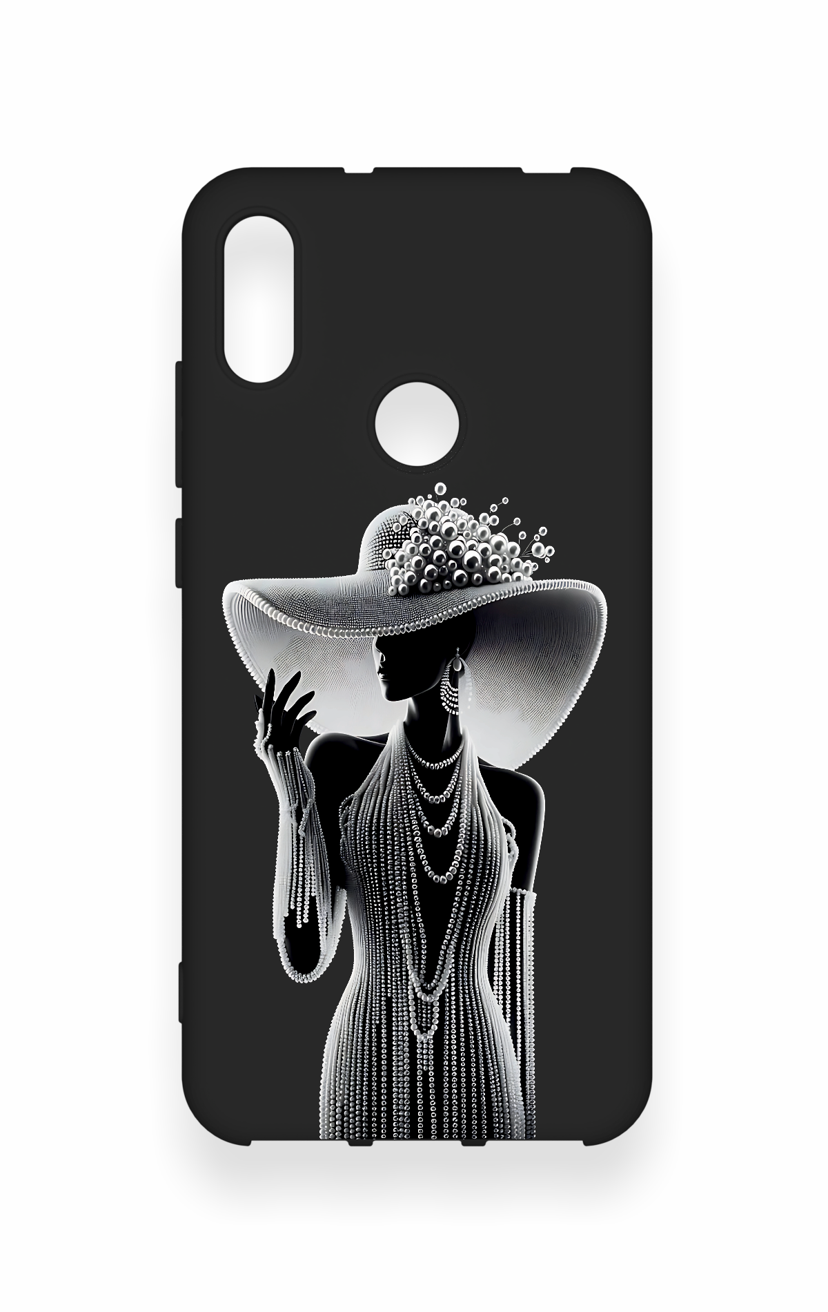 Huawei Y6 2019 Uyumlu Lady Desenli Silikon Kılıf