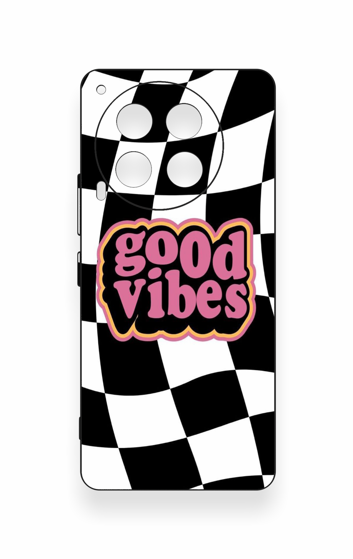 Tecno Camon 30 Uyumlu Black Good Vibes Desenli Silikon Kılıf