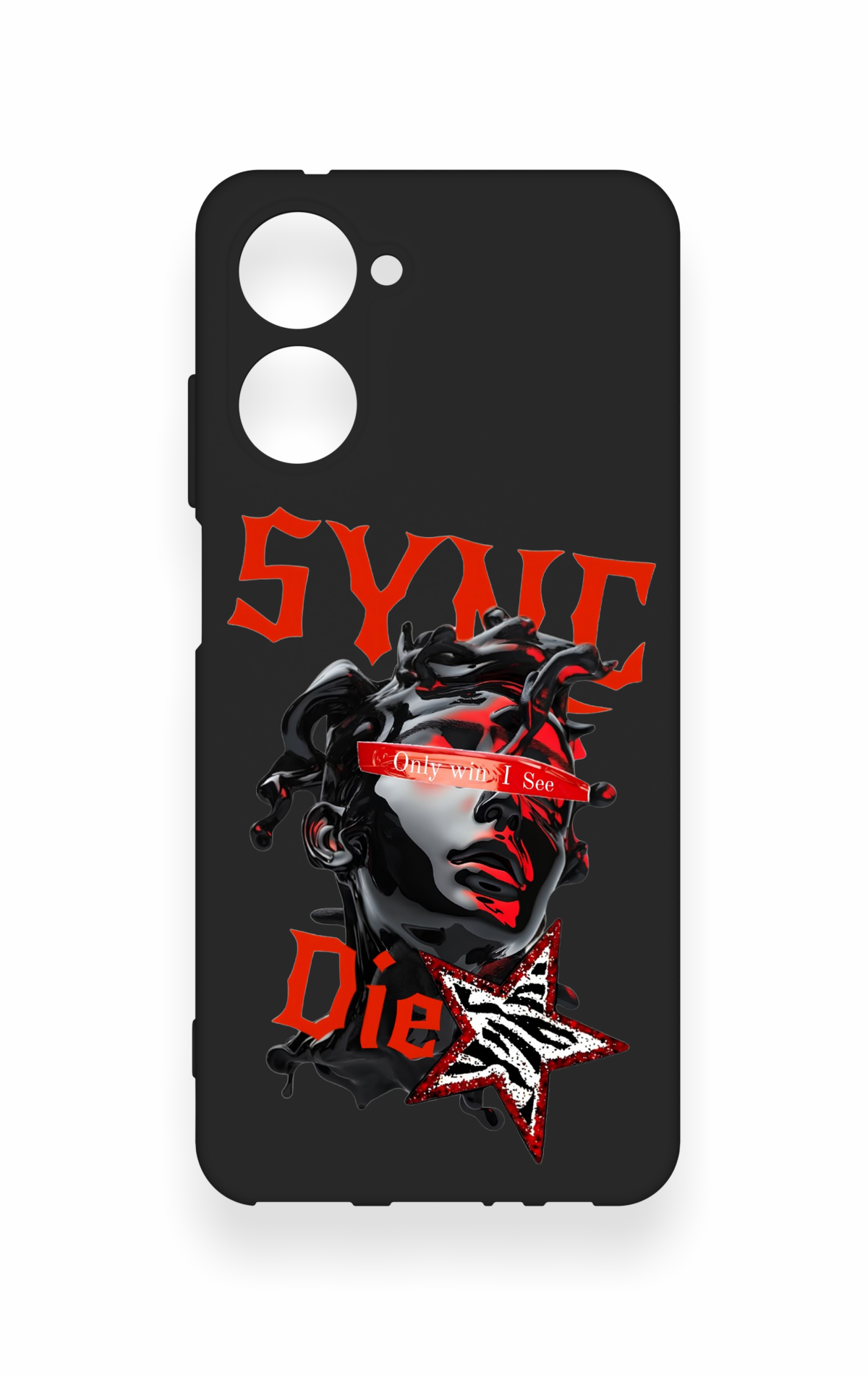 Realme 10 Uyumlu Sync Die Desenli Silikon Kılıf