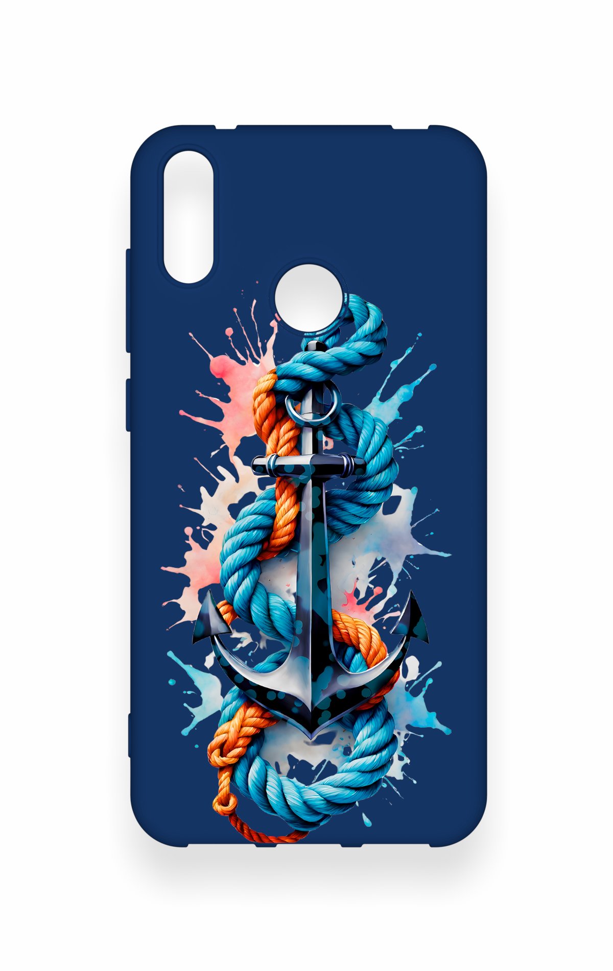 Huawei Y7 2019 Uyumlu Anchor Desenli Silikon Kılıf