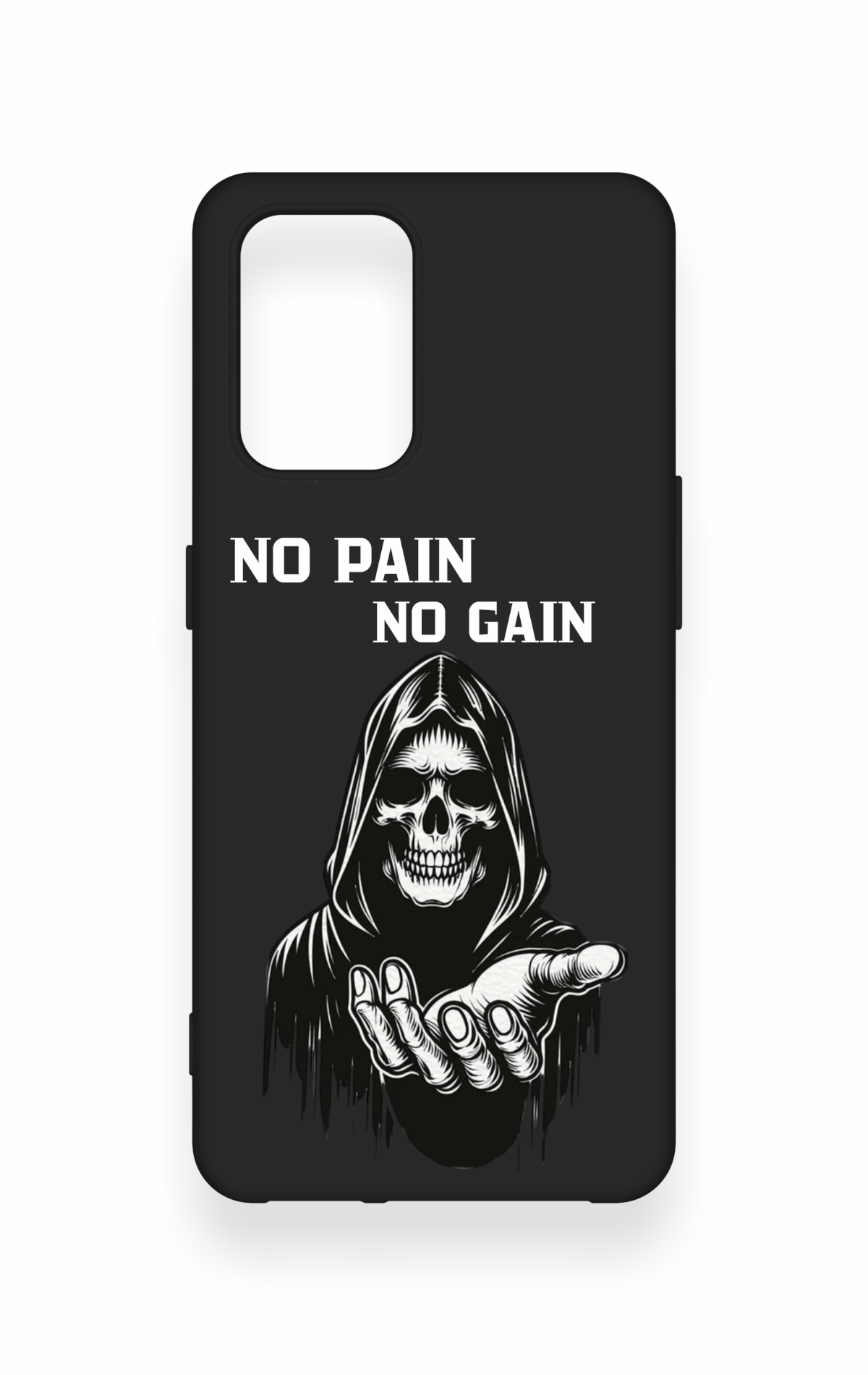 Oppo-A74 Uyumlu No Pain No Gain Desenli Silikon Kılıf