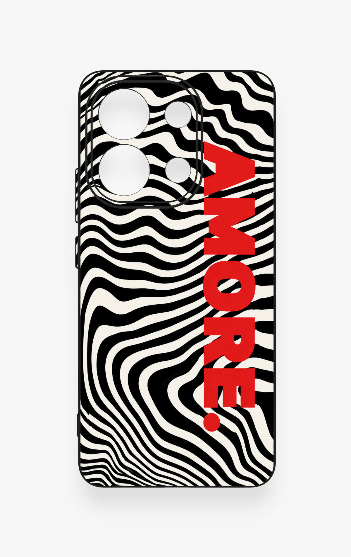 Redmi Note 13 4G Uyumlu Zebra Amore Desenli Silikon Kılıf
