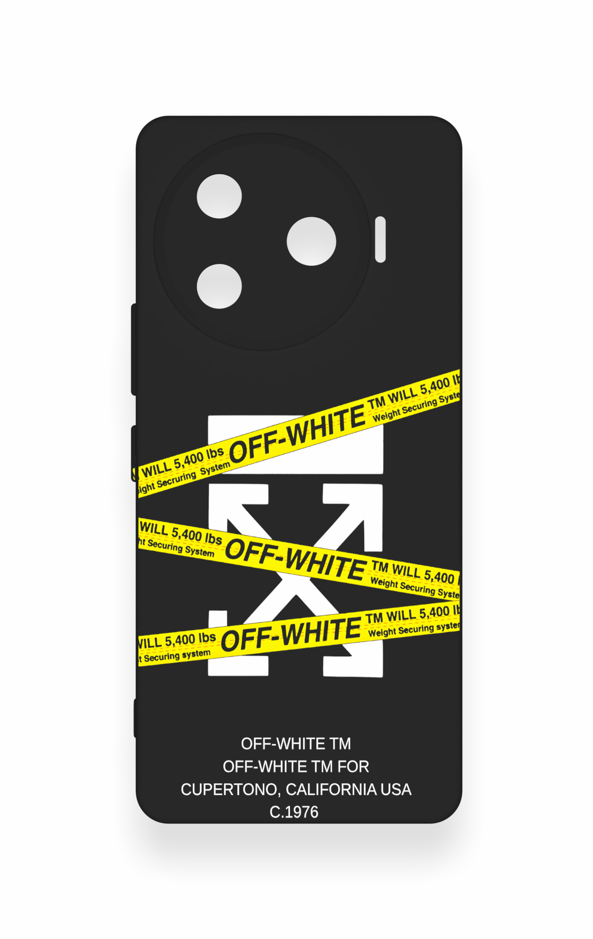 Tecno Camon 30 Pro 5G Uyumlu Off White Desenli Silikon Kılıf