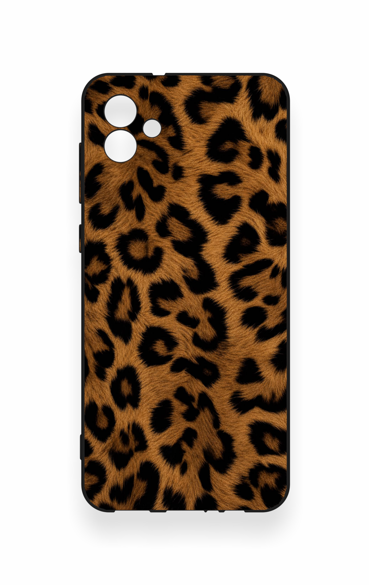 Samsung A04 Uyumlu Koyu Leopar Deri Desenli Silikon Kılıf