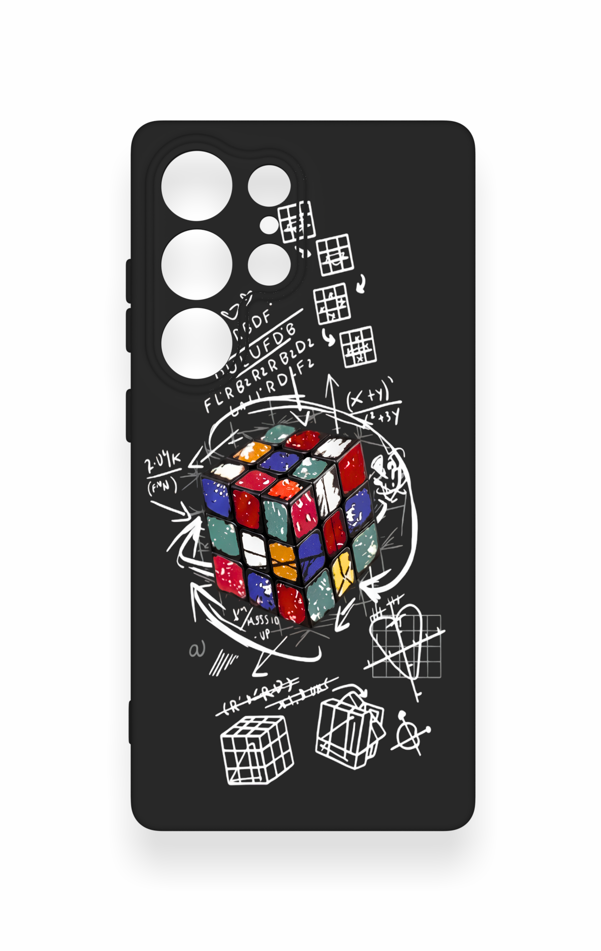 Samsung S25 Ultra Uyumlu Rubik Küb Desenli Silikon Kılıf
