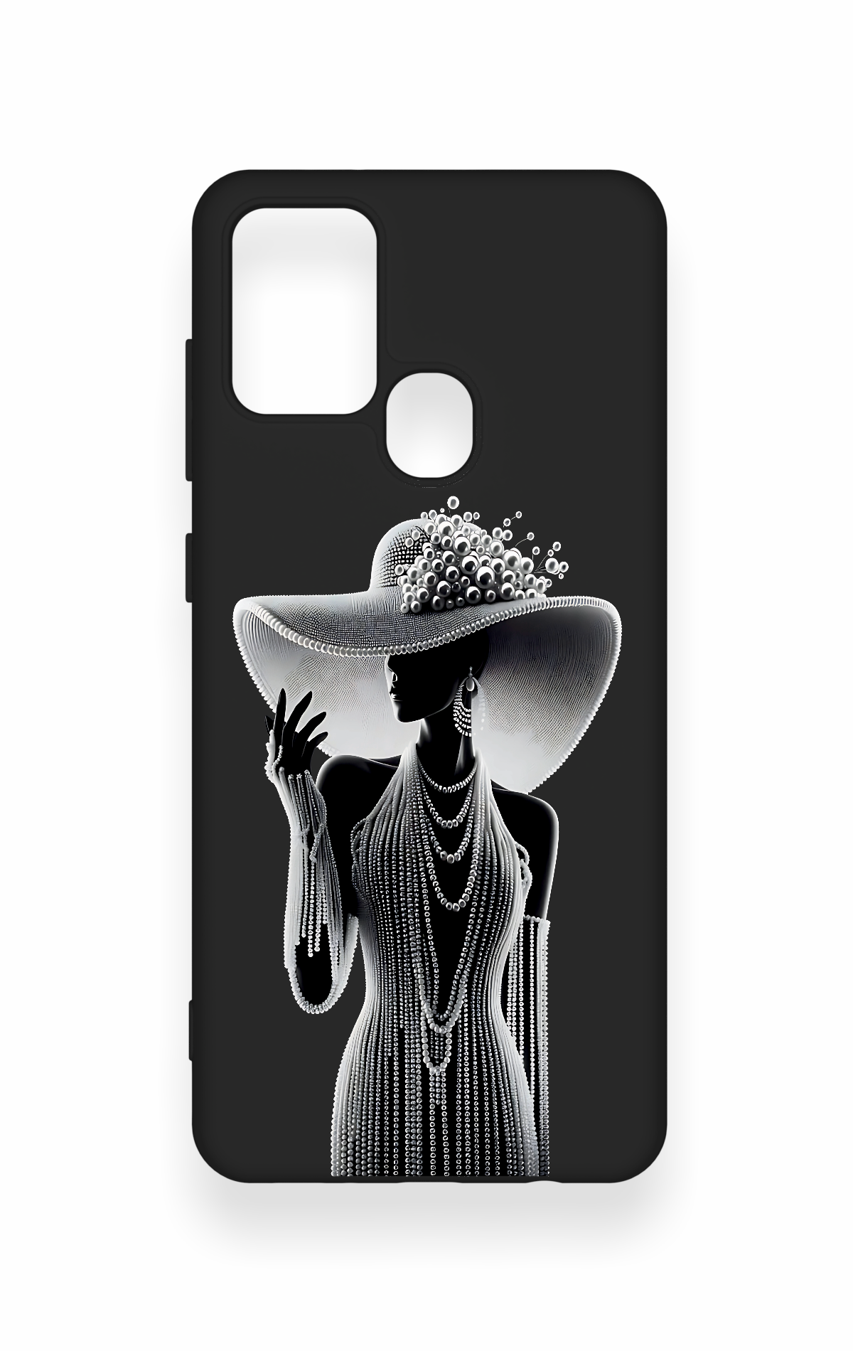 Samsung A21S Uyumlu Lady Desenli Silikon Kılıf