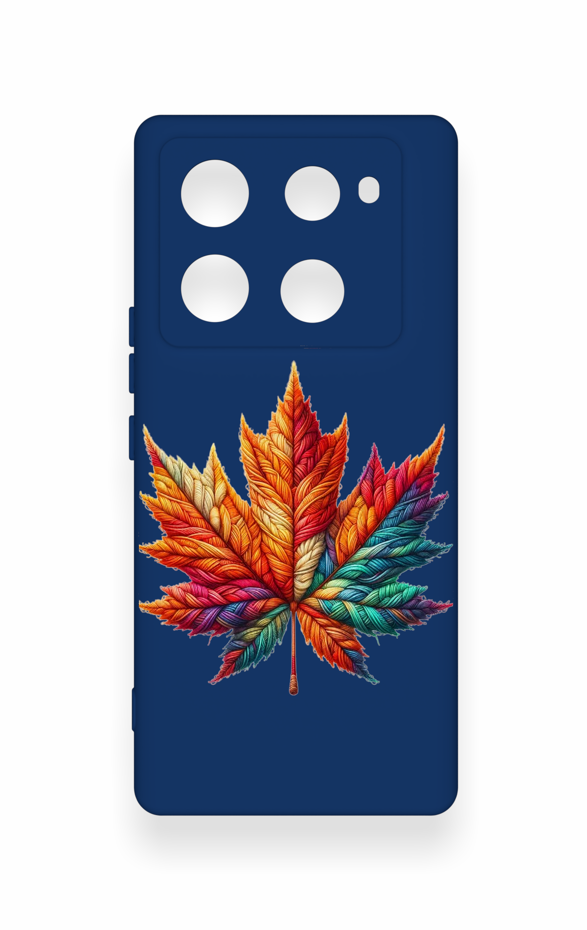 İnfinix Note 40 Pro Uyumlu Renkli Yaprak Desenli Silikon Kılıf