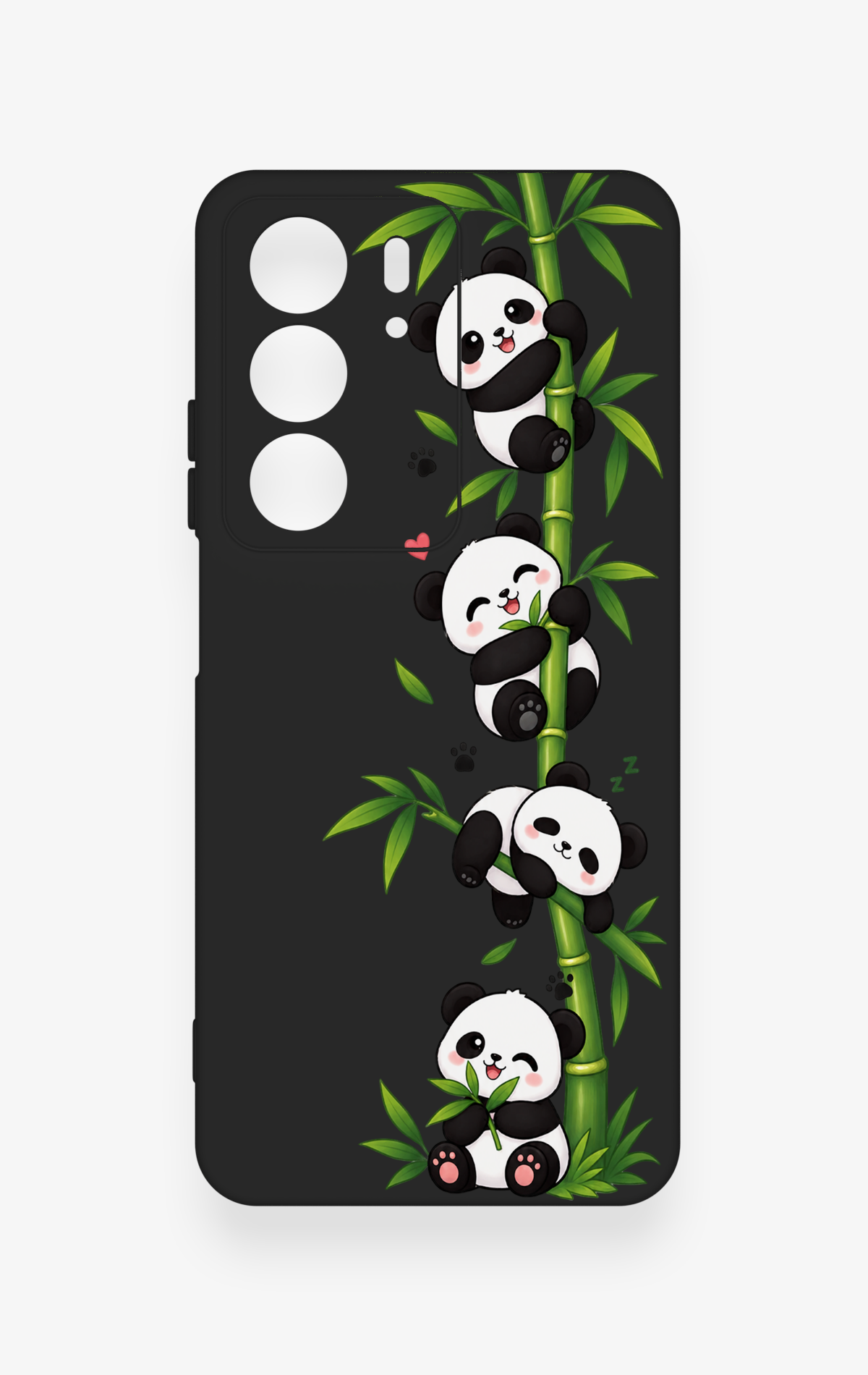 Realme C75 Uyumlu Sevimli Panda Bambu Desenli Silikon Kılıf