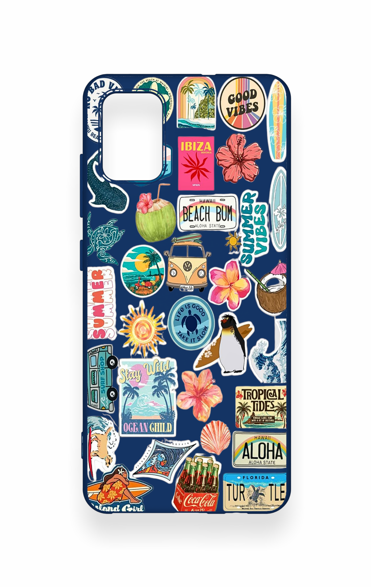 Saamsung A51 Uyumlu Summer Vibes Desenli Silikon Kılıf