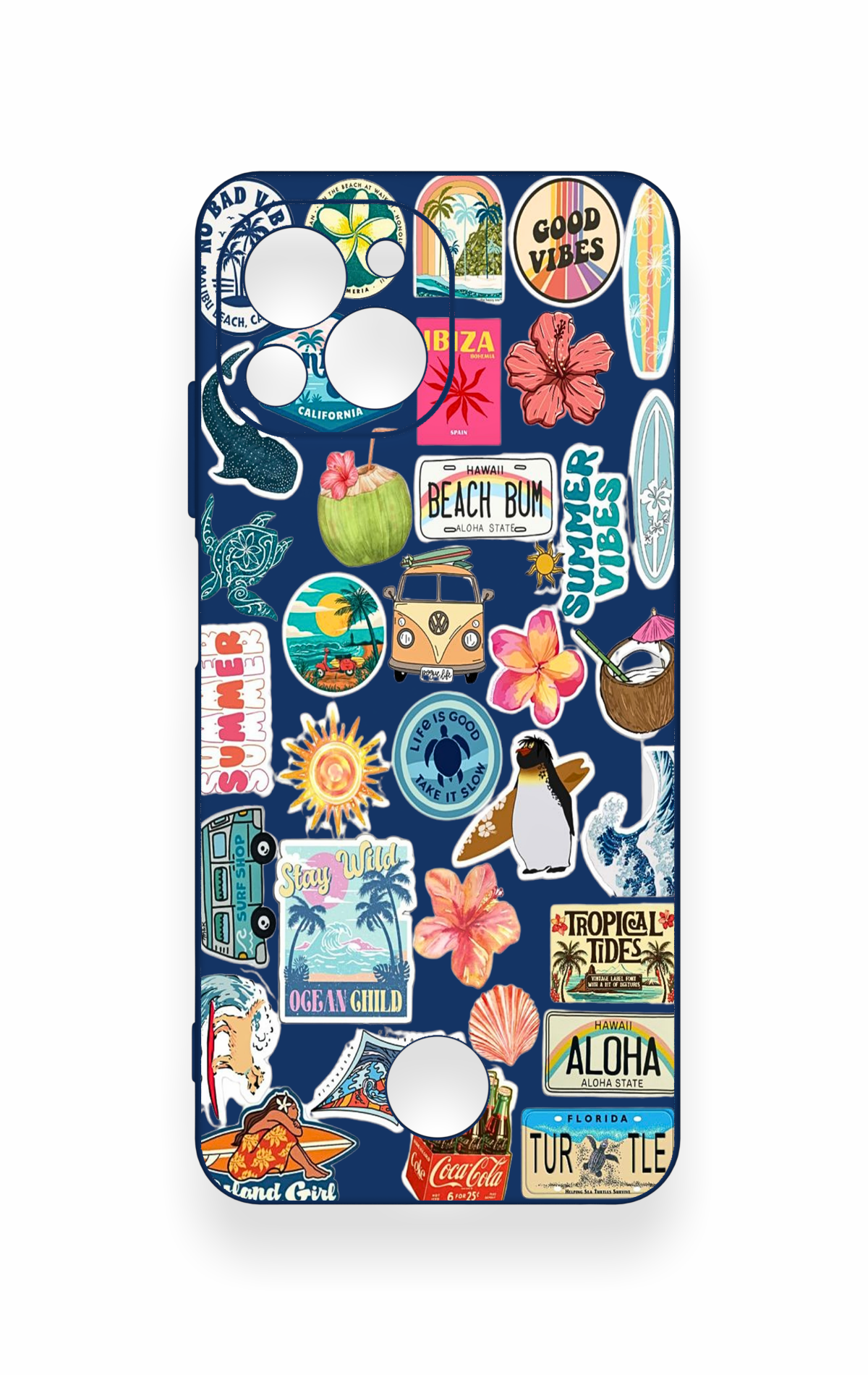 Reeder S23 Pro Max Uyumlu Summer Vibes Desenli Silikon Kılıf
