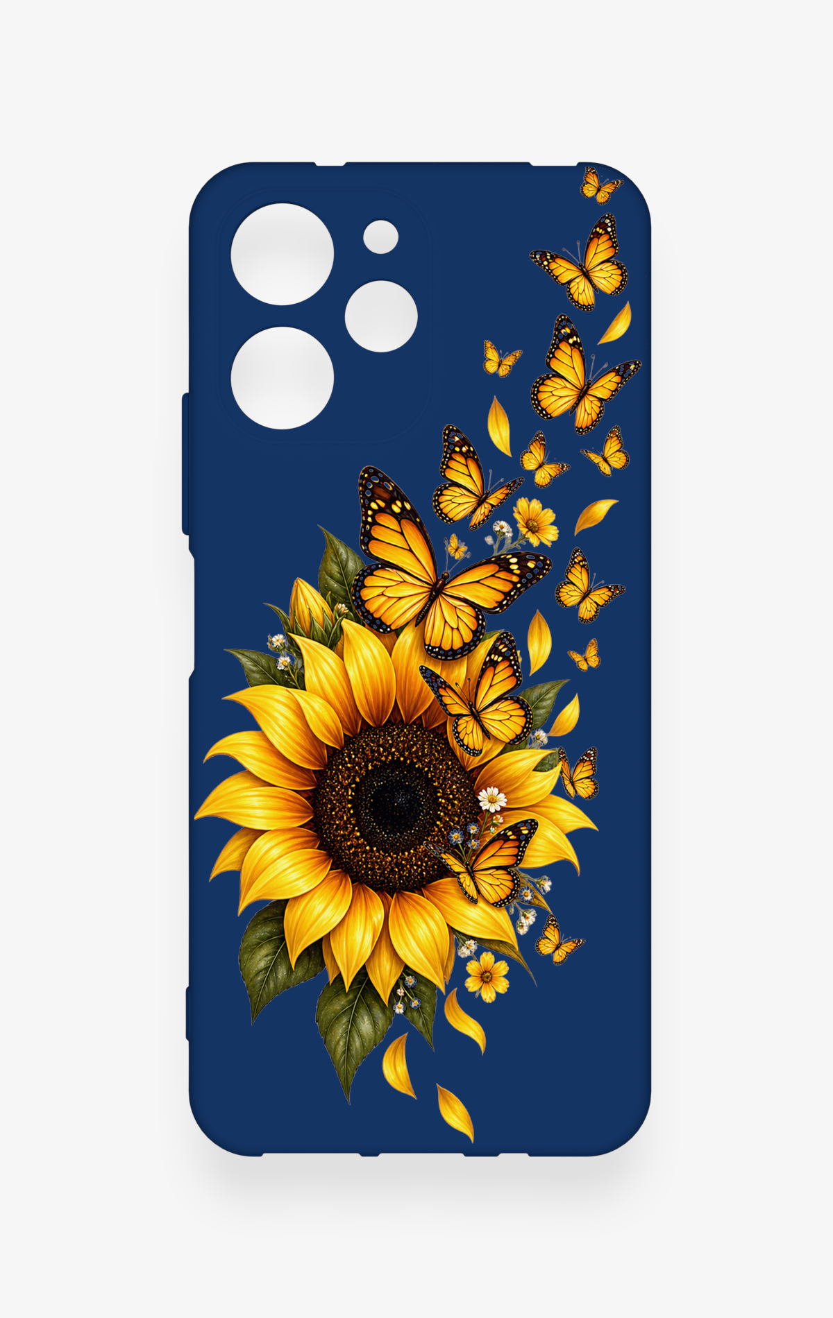 Redmi 12 Uyumlu Ayçiçeği Desenli Silikon Kılıf