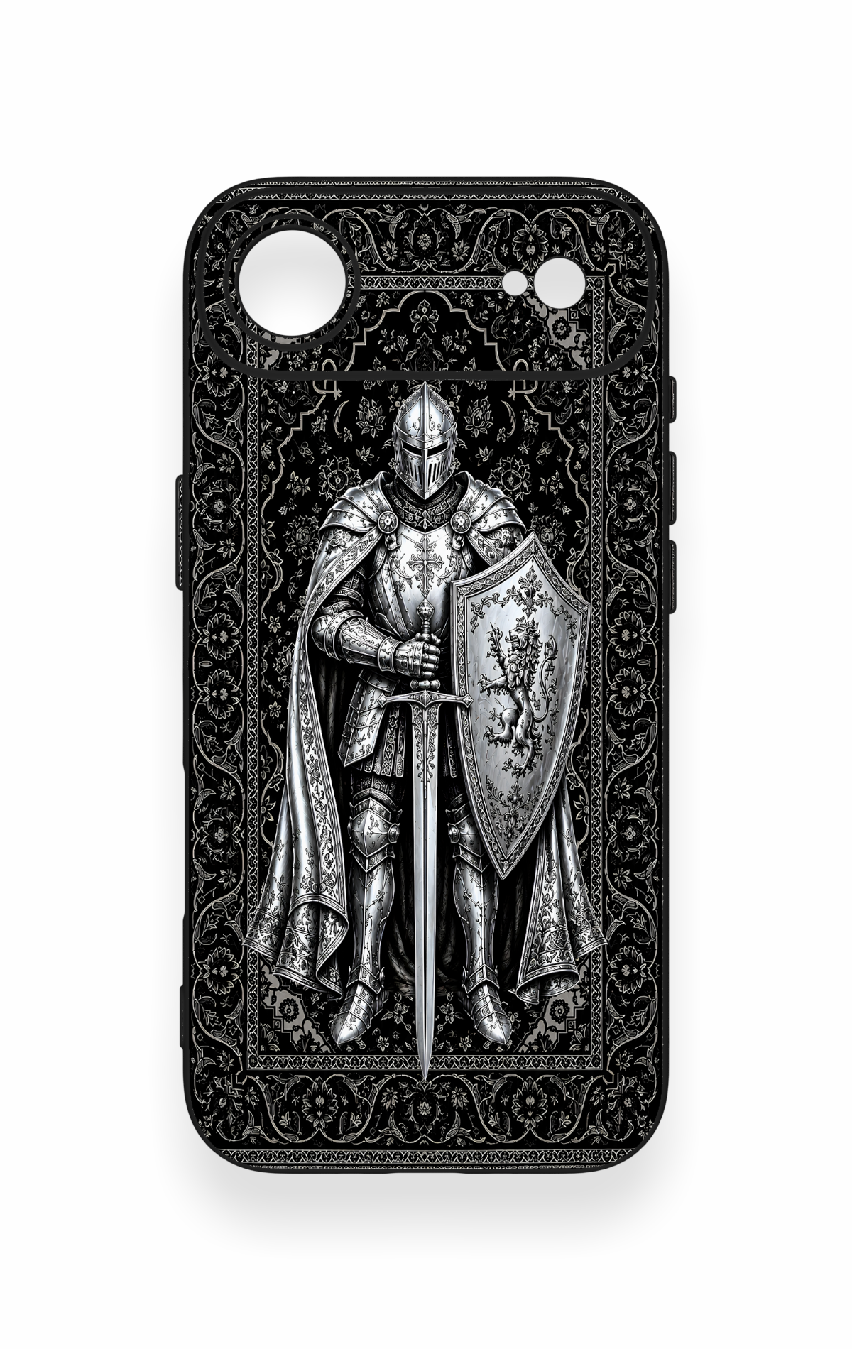 iPhone 17 Air Uyumlu Şövalye Desenli Silikon Kılıf
