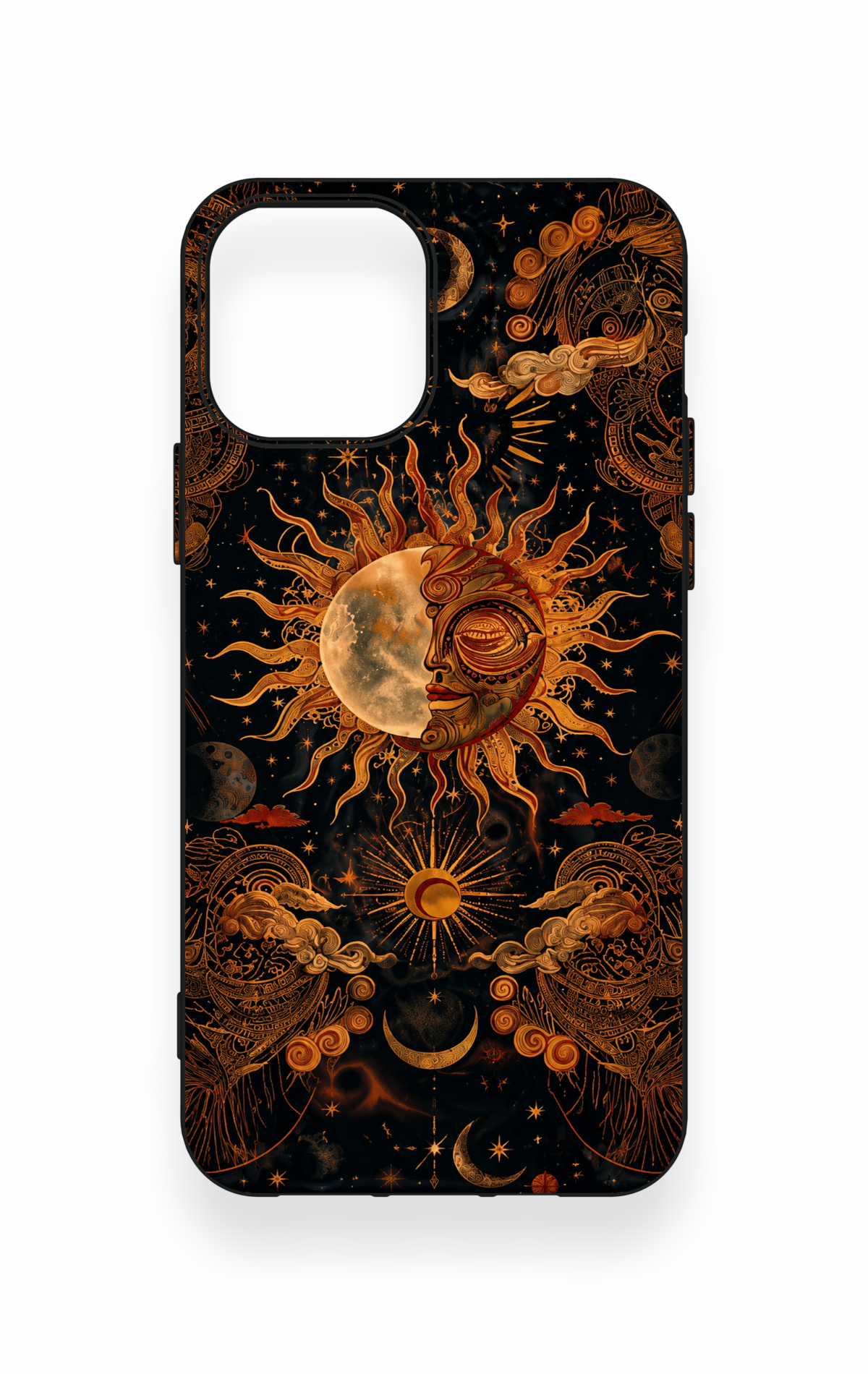 iPhone 12-12PRO Uyumlu Mistik Güneş Desenli Silikon Kılıf