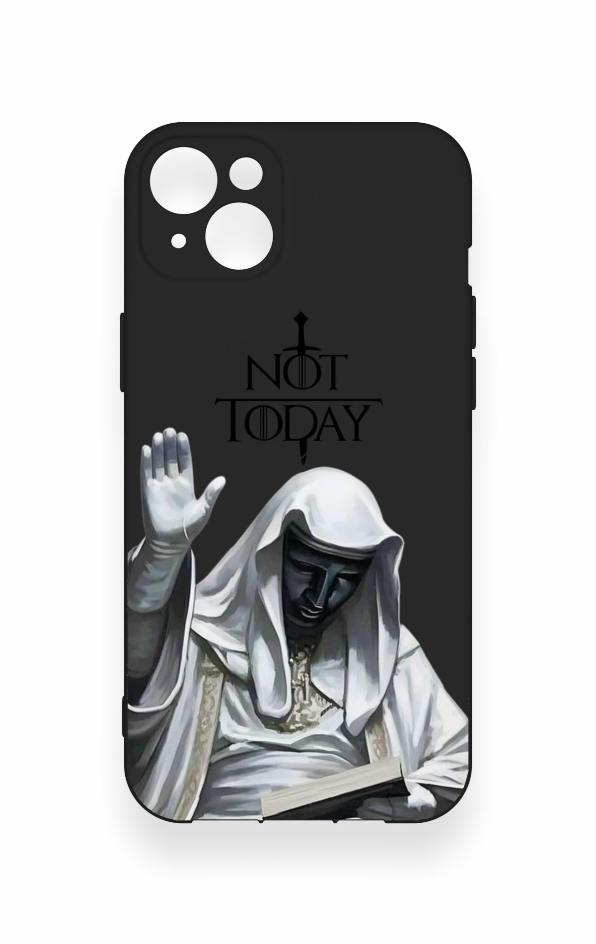 iPhone 14 Plus/15 Plus Uyumlu Not Today Desenli Silikon Kılıf