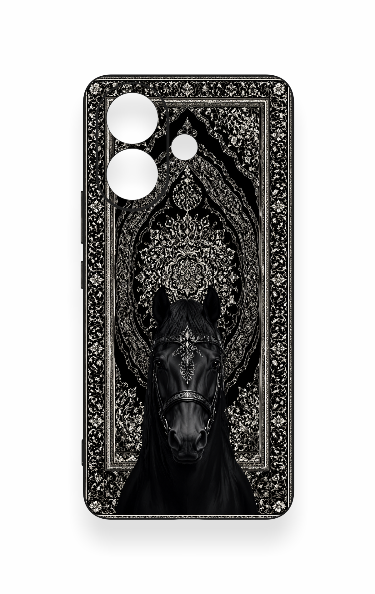 Vivo V60 Lite Uyumlu Etnik At Figürü Desenli Silikon Kılıf