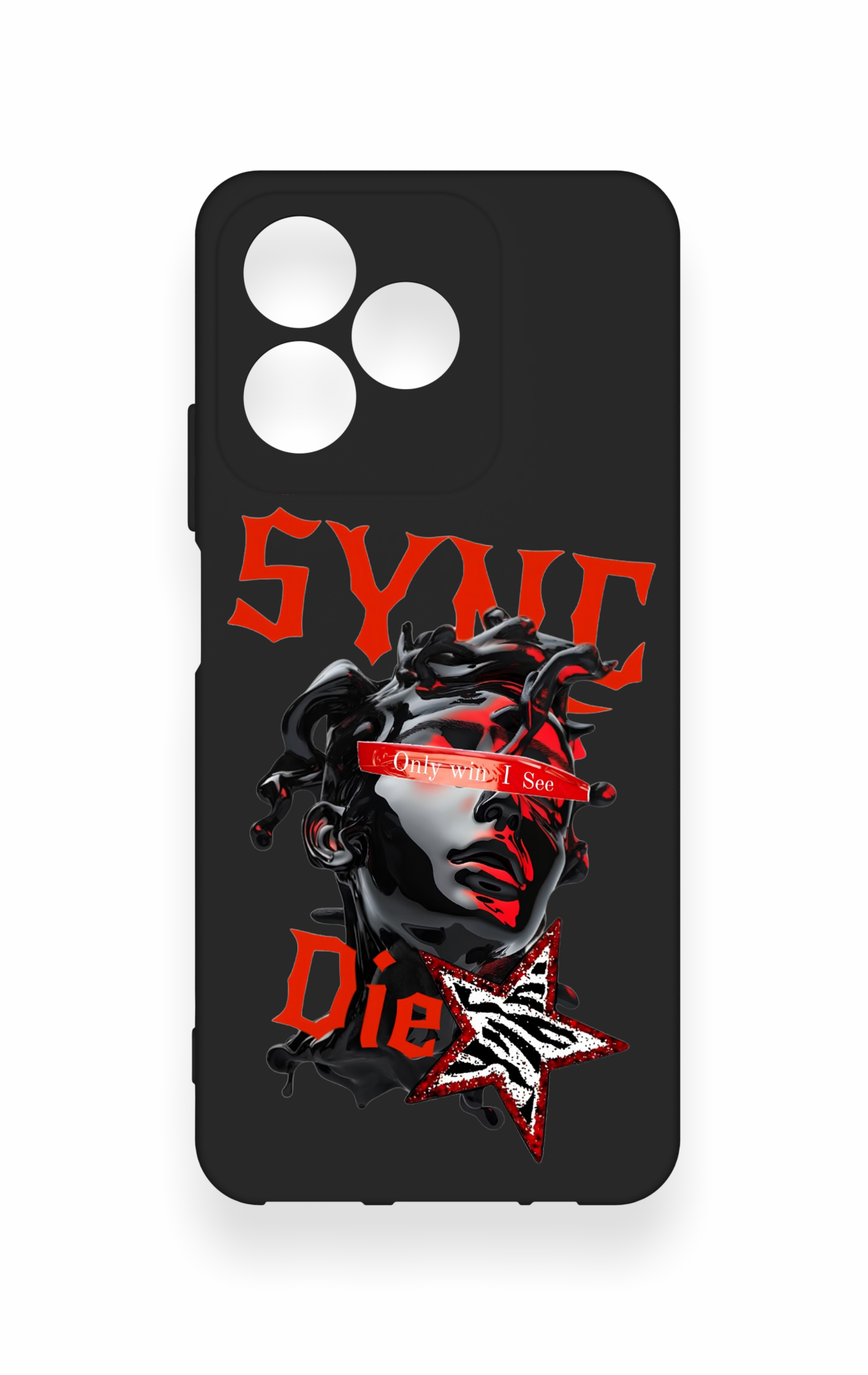 Realme C53 Uyumlu Sync Die Desenli Silikon Kılıf