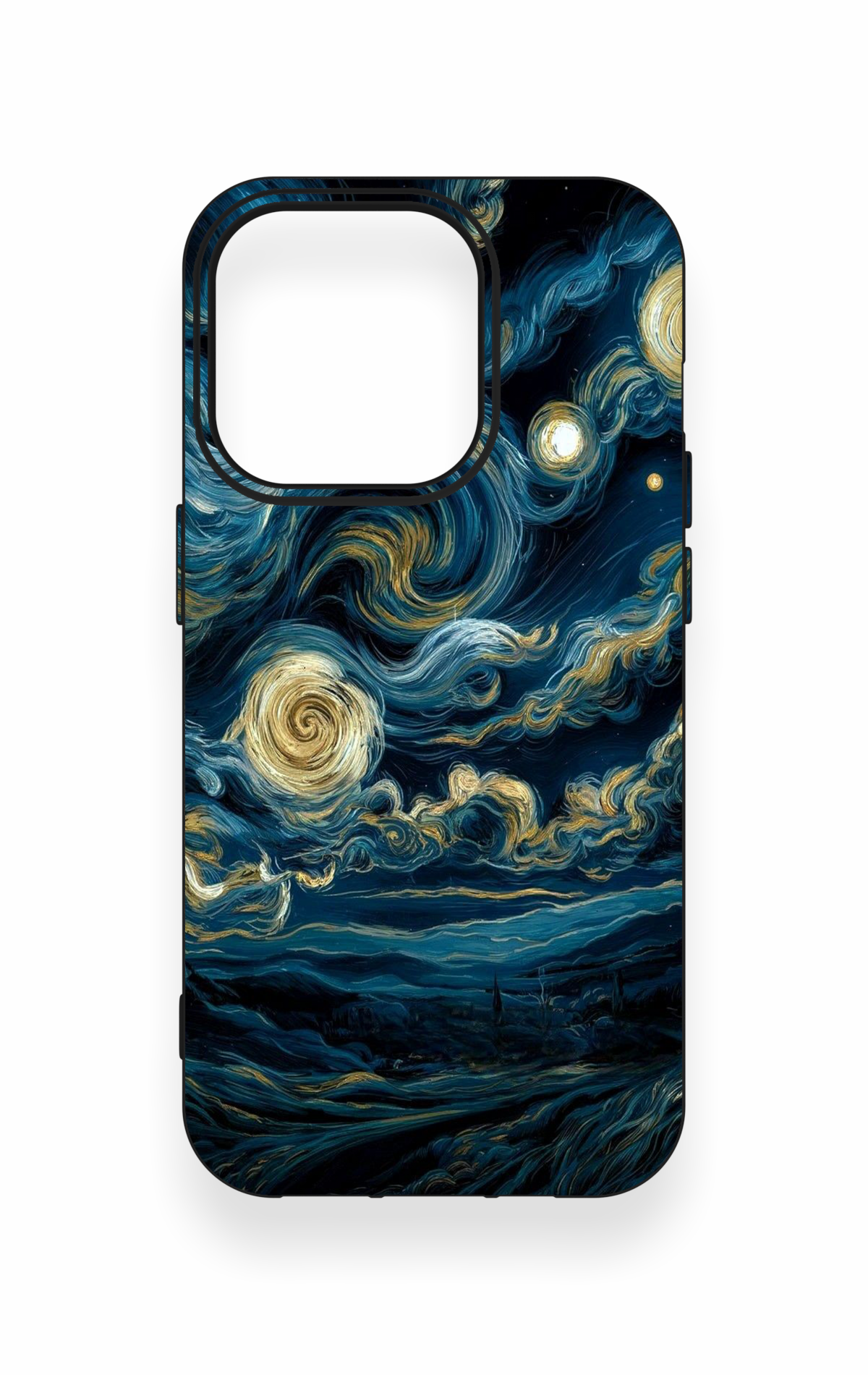 iPhone 14 Pro Uyumlu Yıldızlı Gece Desenli Silikon Kılıf