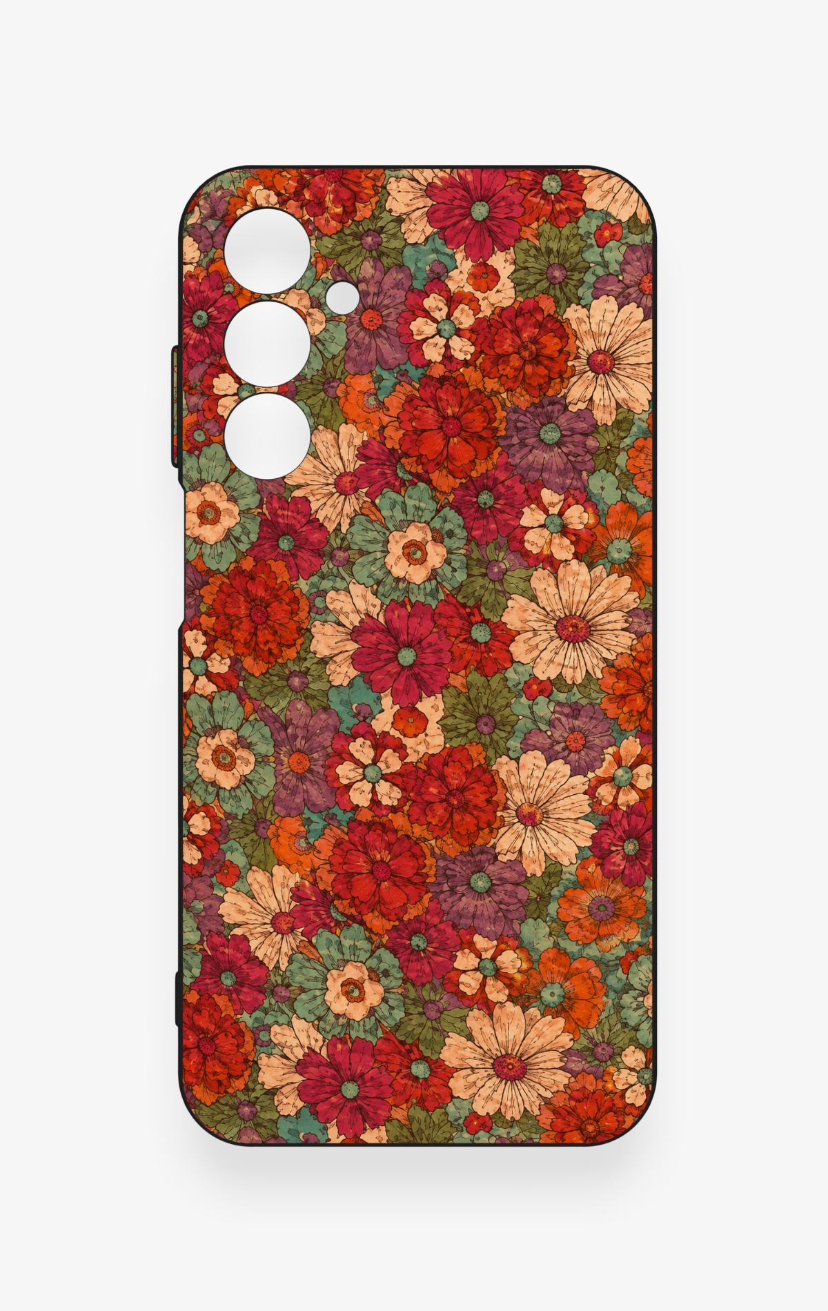 Samsung A25 Uyumlu Pastel Çiçek Bahçesi Desenli Silikon Kılıf