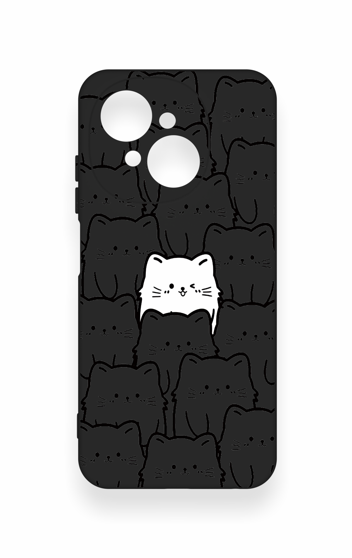 Tecno Spark Go1 Uyumlu Many Cats Desenli Silikon Kılıf