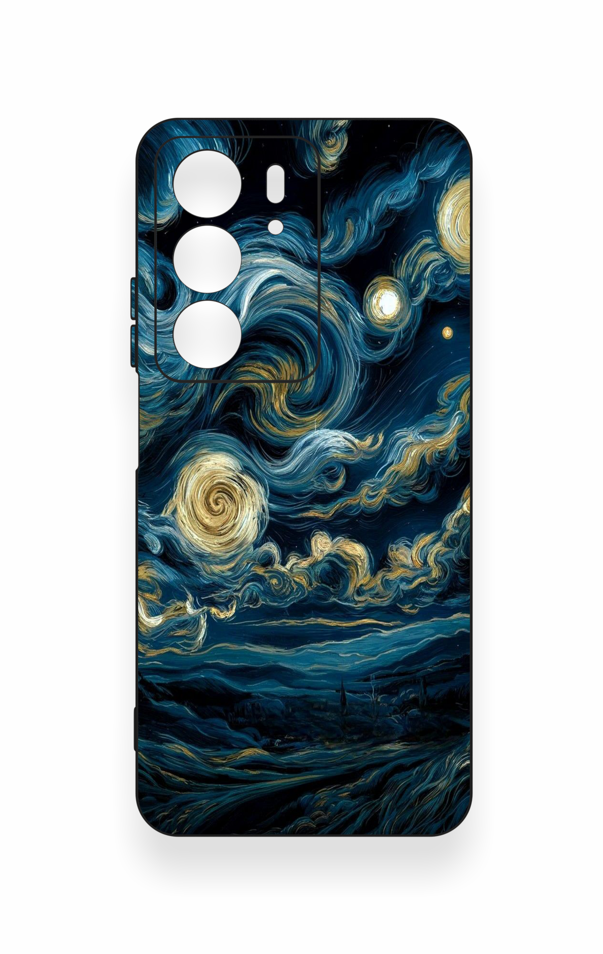 Realme C75 Uyumlu Yıldızlı Gece Desenli Silikon Kılıf