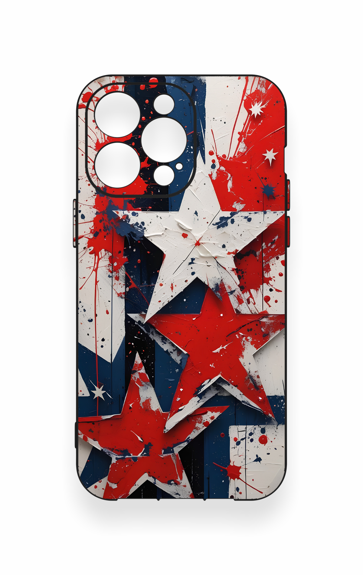 iPhone 14 Pro Max Uyumlu Star Flag Desenli Silikon Kılıf