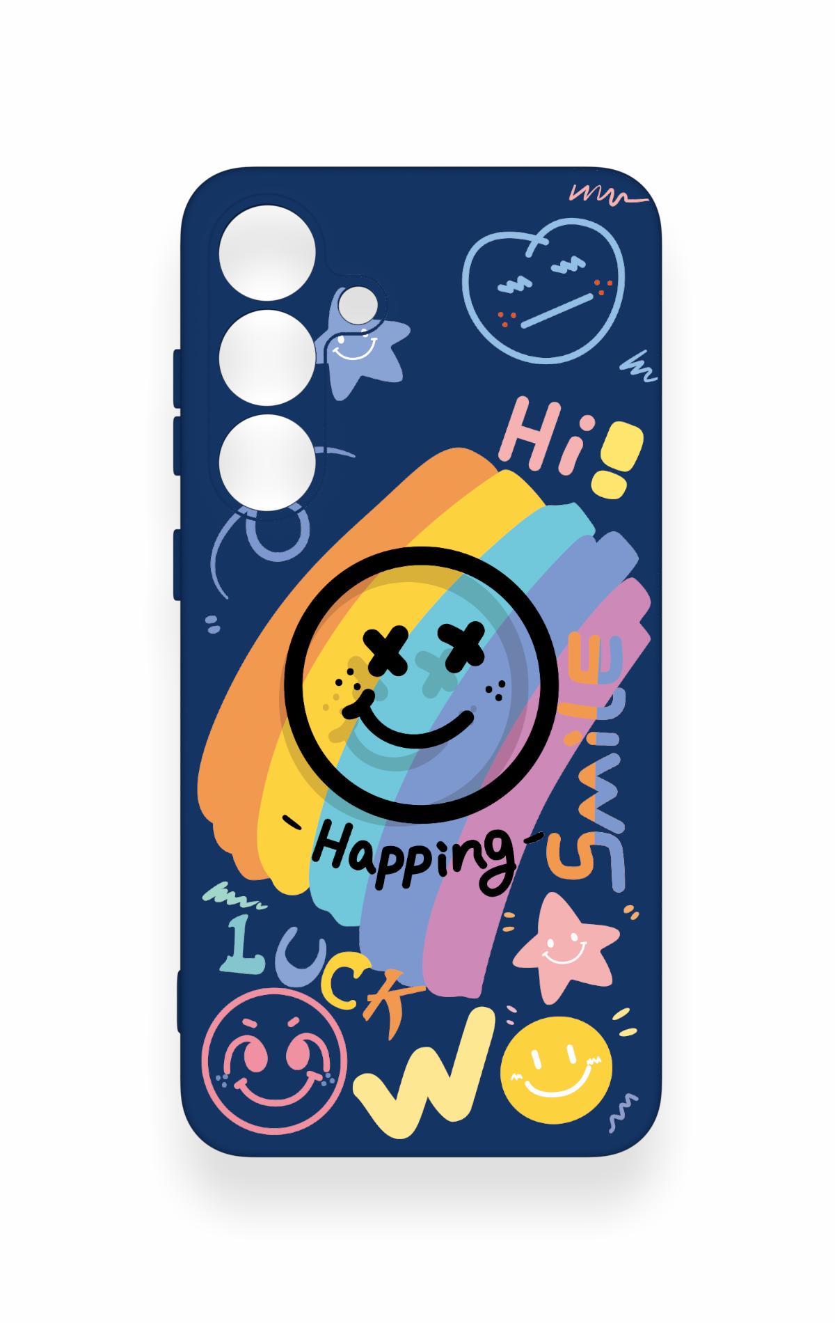 Samsung S25 Plus Uyumlu Happing Smile Desenli Silikon Kılıf