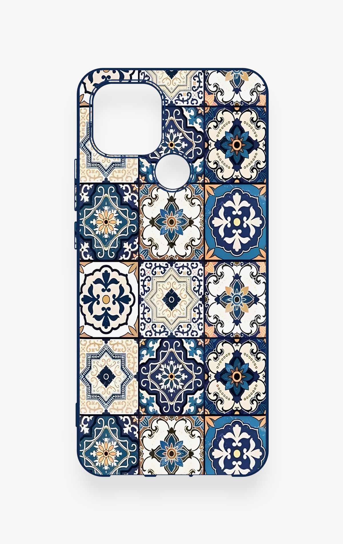 Oppo A15 Uyumlu Mozaik Çini Desenli Silikon Kılıf