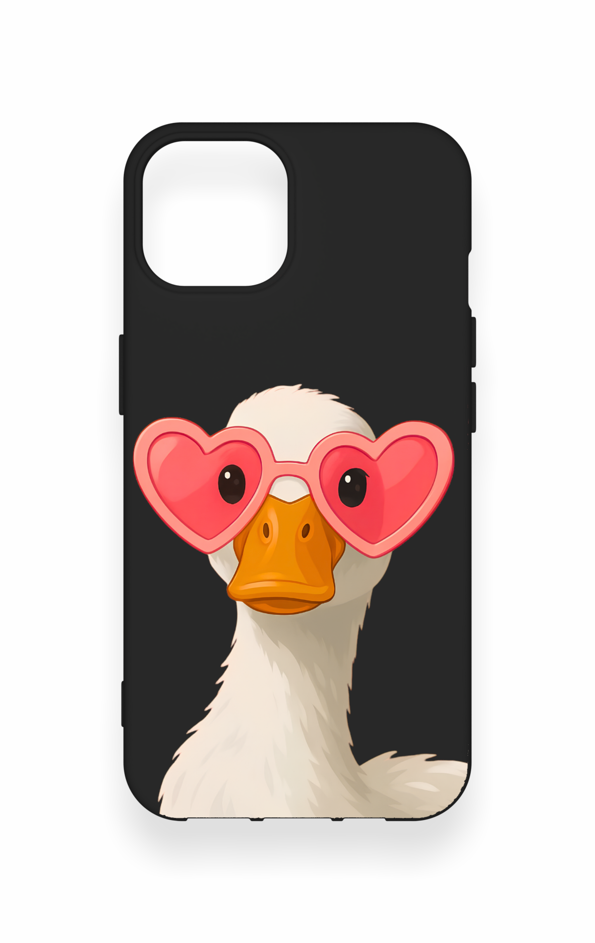 iPhone 14 Uyumlu Aşık Ördek Desenli Silikon Kılıf