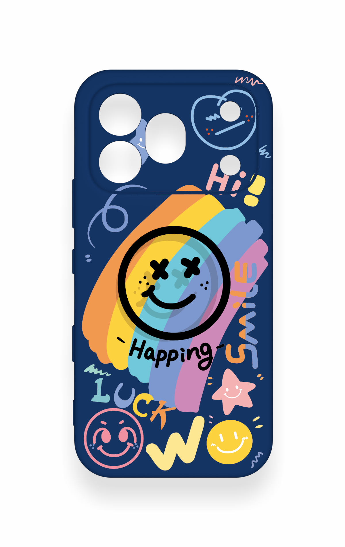 Honor 600 Pro Uyumlu Happing Smile Desenli Silikon Kılıf