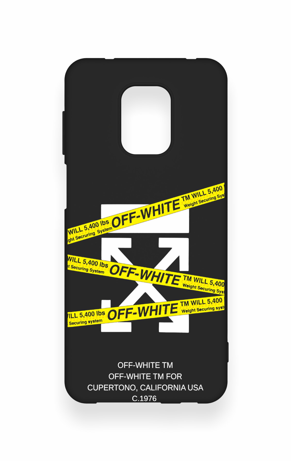 Redmi Note 9 Pro 9S Uyumlu Off White Desenli Silikon Kılıf