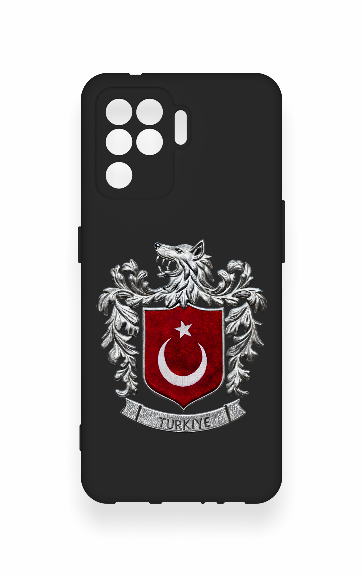 Oppo Reno 5 Lite Uyumlu Türk Arma Desenli Silikon Kılıf