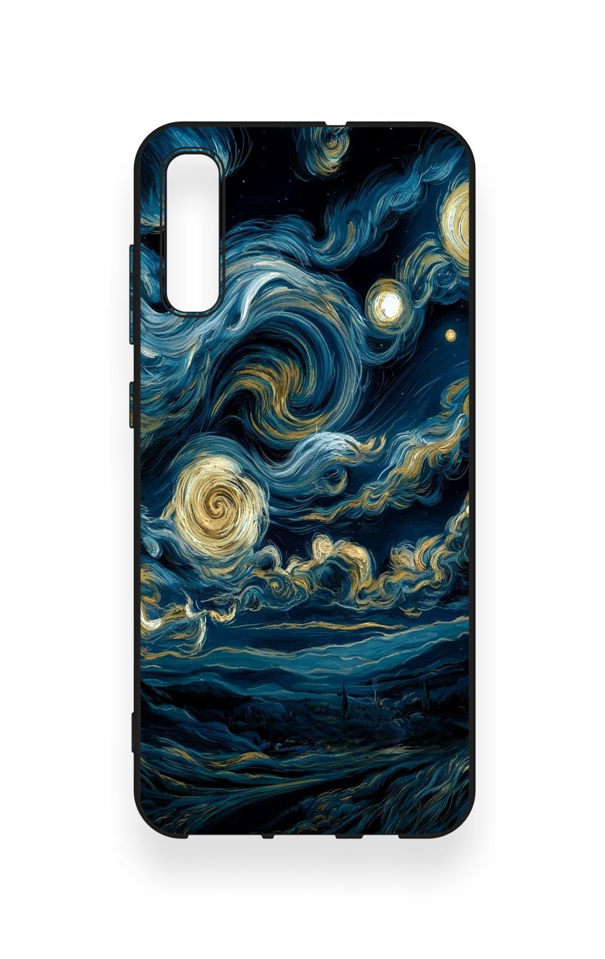 Samsung A70 Uyumlu Yıldızlı Gece Desenli Silikon Kılıf