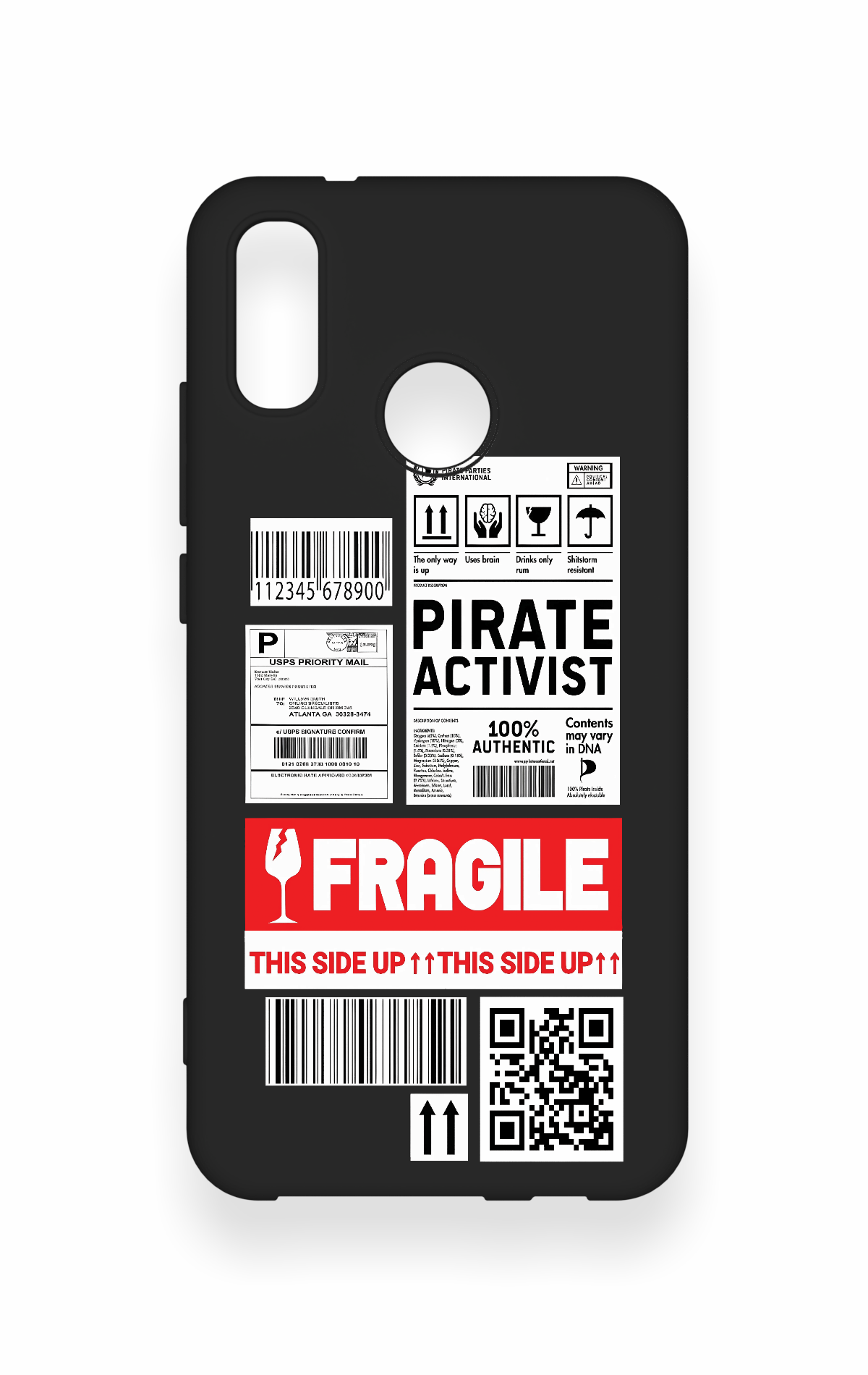 Huawei P20 Lite Uyumlu Fragile Desenli Silikon Kılıf