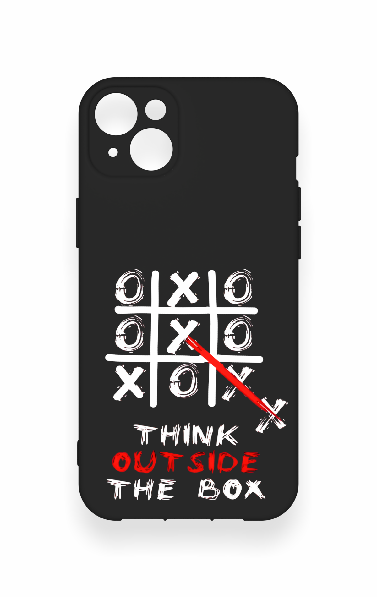 iPhone 14 Plus/15 Plus Uyumlu Out Side The Box Desenli Silikon Kılıf