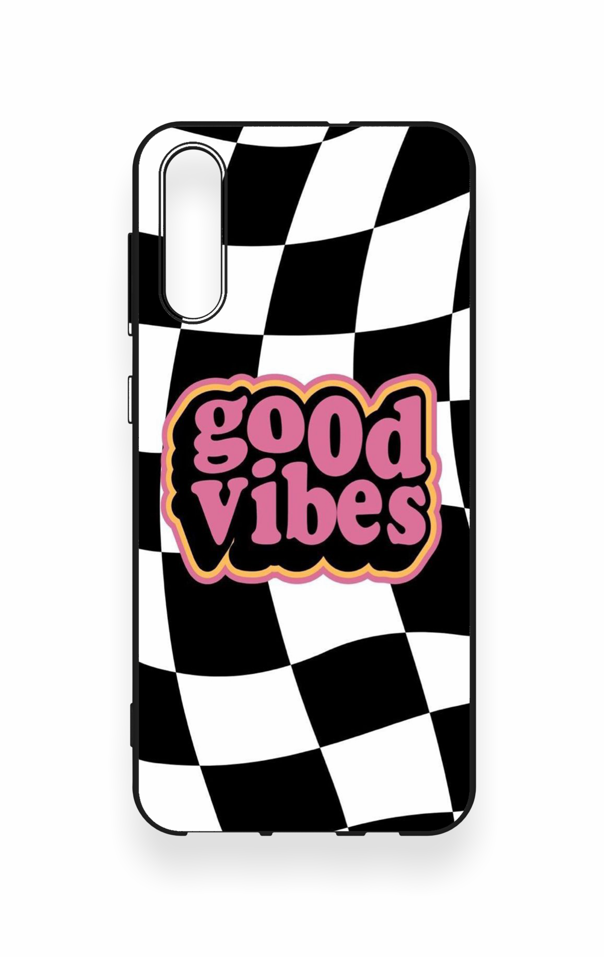 Samsung A50 Uyumlu Black Good Vibes Desenli Silikon Kılıf