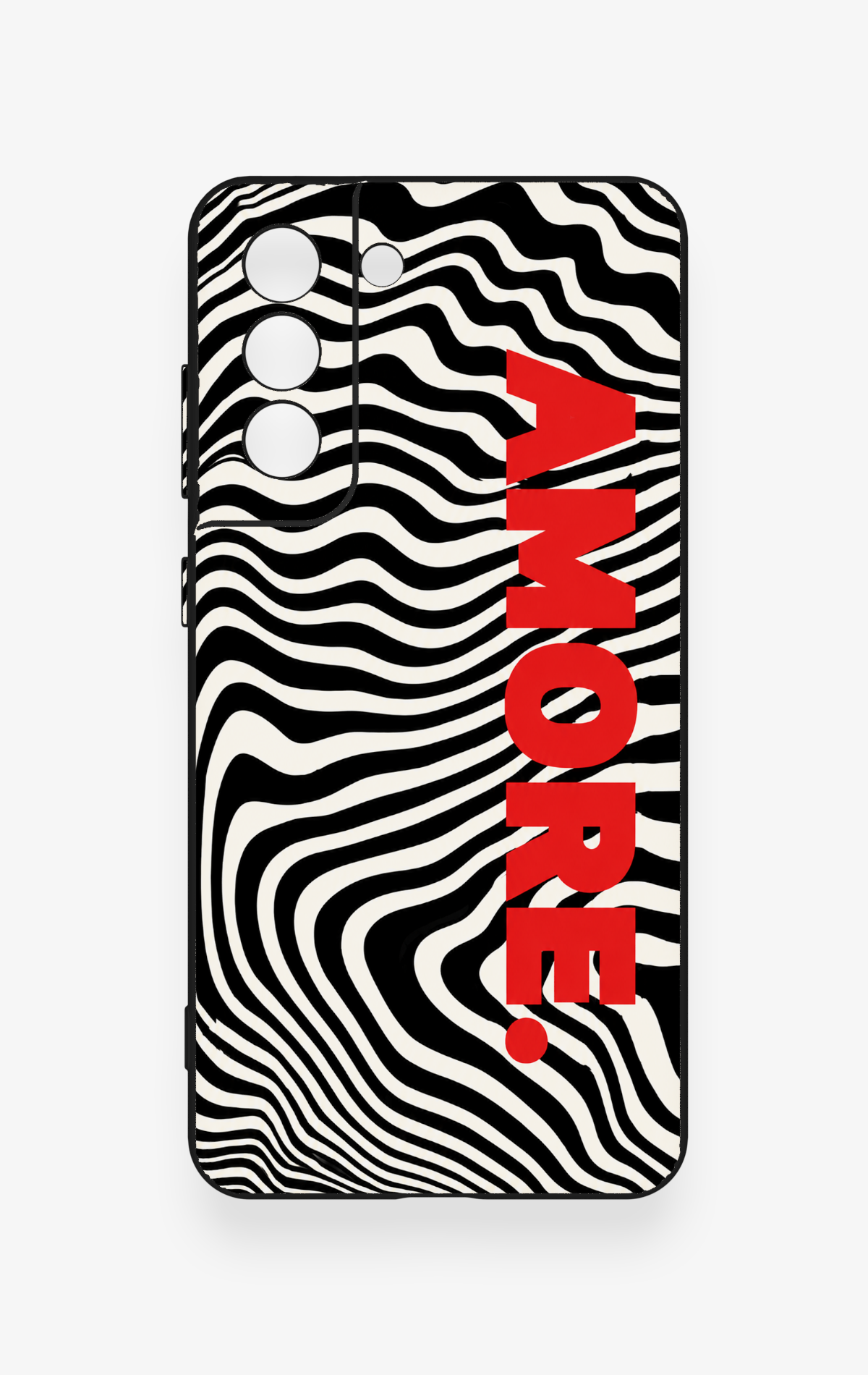 Samsung-S21FE Uyumlu Zebra Amore Desenli Silikon Kılıf