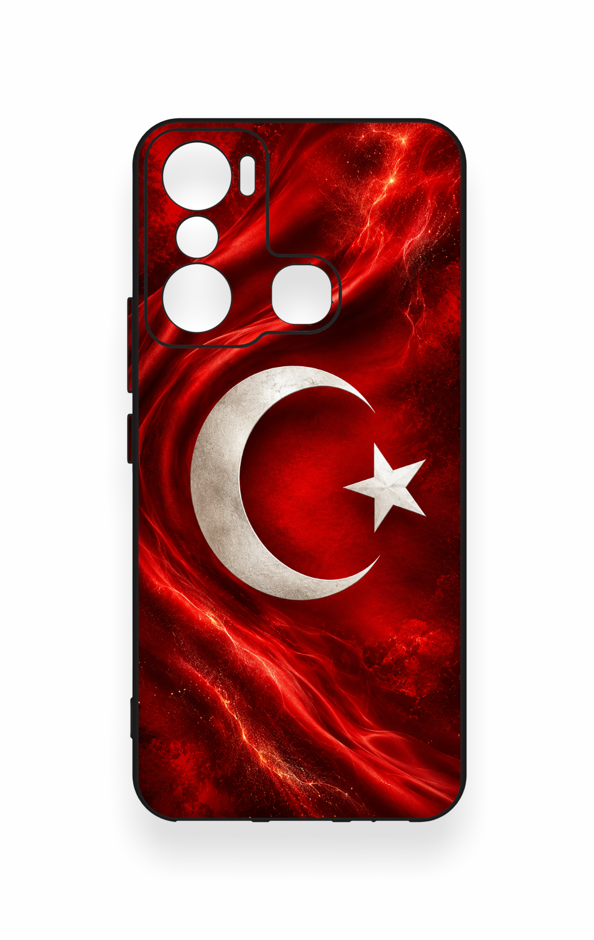 İnfinix Hot 20i Uyumlu Türk Bayrağı Desenli Silikon Kılıf