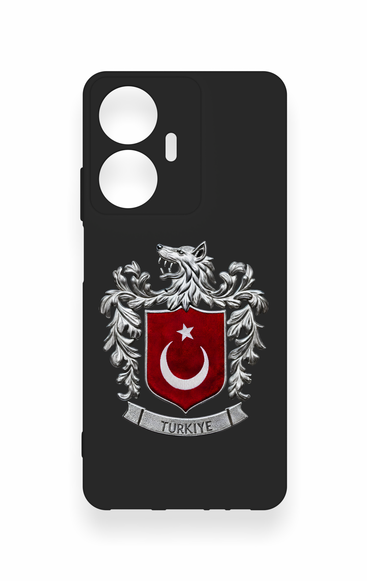 Realme C55 Uyumlu Türk Arma Desenli Silikon Kılıf